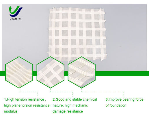 qualità  Ecological Protection Glass Fiber Geogrid 30-80kN/m For Water Conservancy fabbrica