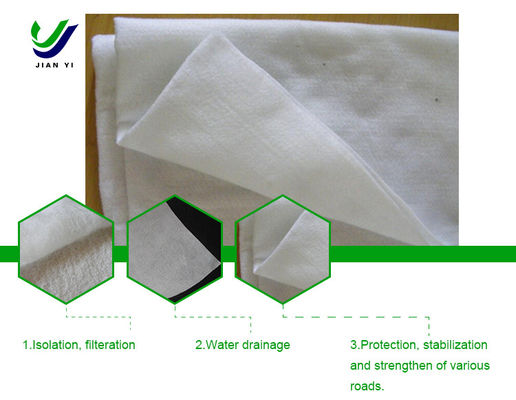 8-10kN/m Tessuto filtro geotessile per drenaggio per manutenzione stradale