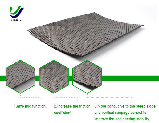 Geomembrana a tessitura HDPE anti-slip personalizzata per rivestimenti per stagni