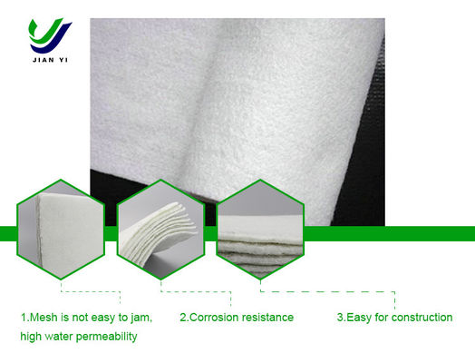 Rollo di Geofabricato in Fibra Staple personalizzato 100-800g/m2 per autostrade e ferrovie