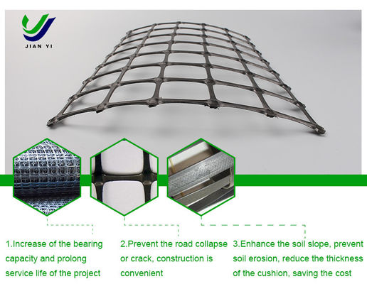 Geogrid di polipropilene biassiale UV resistente per gallerie