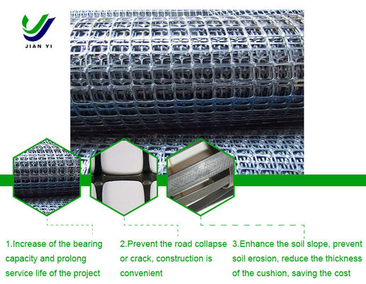 Geogrid di plastica biassiale da 4 a 5 m per la protezione dei pendii e il rinforzo delle fondamenta