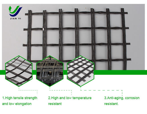 Geogrid di rinforzo asfaltato in fibra di vetro per la protezione dei pendii