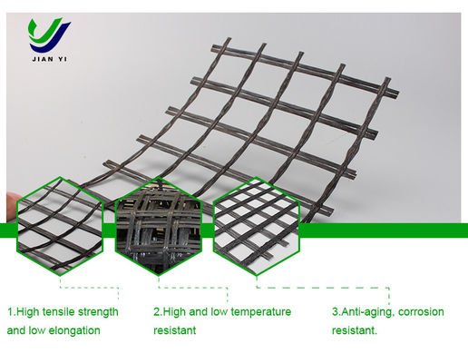 Geogrid anti-invecchiamento in fibra di vetro per aumentare la capacità portante della miscela di asfalto