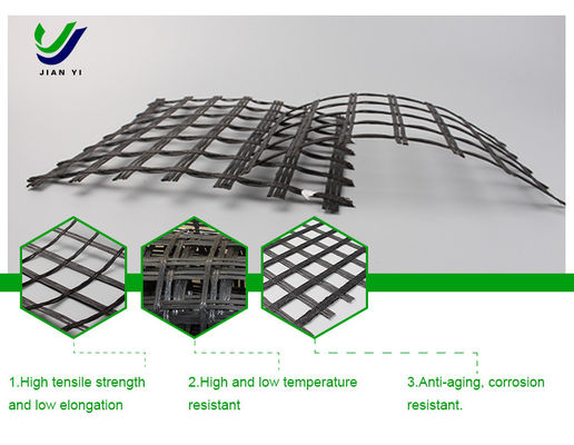 Geogrid di fibra di vetro anti-invecchiamento per il miglioramento delle piste aeroportuali