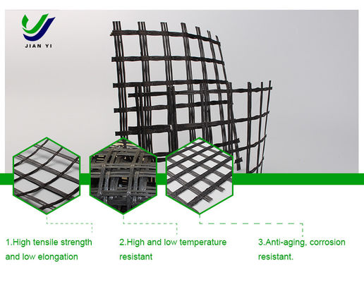 Fibra di vetro resistente alla corrosione Griglia geologica di asfalto Prevenzione delle crepe 12 ~ 50 mm × mm