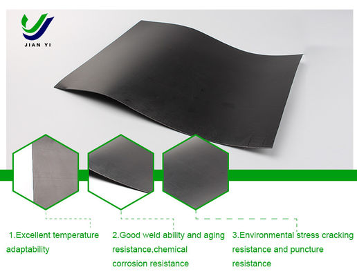 Anti infiltrazione HDPE Geomembrana liscia impermeabile 2 mm di spessore