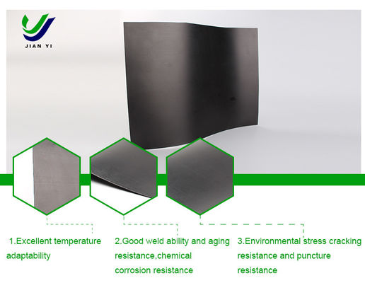 Materiale permeabile Geomembrana liscia HDPE per filtrazione e isolamento