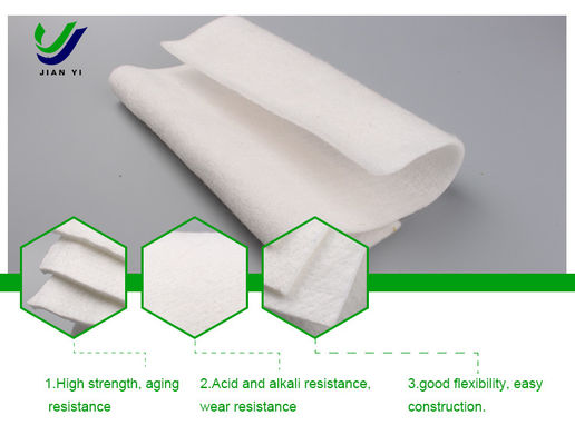 Alta resistenza alla trazione Geotessile in fibre lunghe con resistenza alla rottura 4,5-40KN/m