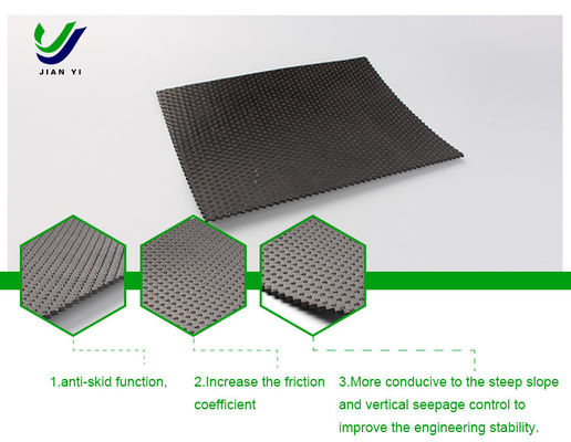 Geomembrana a tessitura anti-slip in HDPE larghezza 6-8 m per pendii ripidi