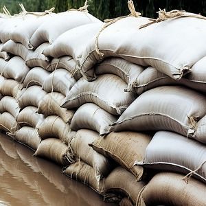 Sacchetti di sabbia in tessuto rivestiti in PVC bianco durevoli riutilizzabili per la lotta alle inondazioni