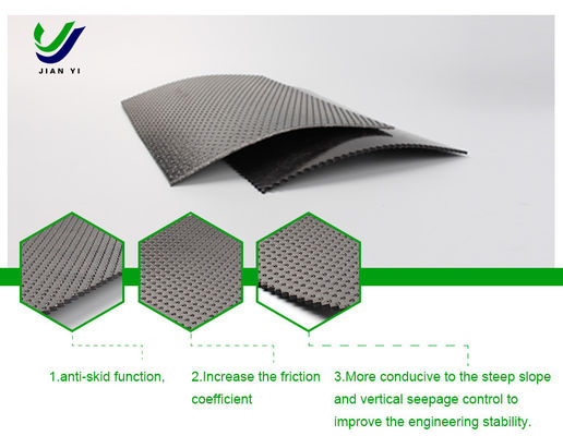 Geomembrana in HDPE ad altissimo coefficiente di attrito con impermeabilità ultra-bassa per ingegneria stabile