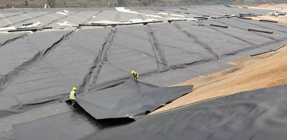 Eccellente resistenza chimica Geomembrana liscia HDPE per la gestione dei rifiuti