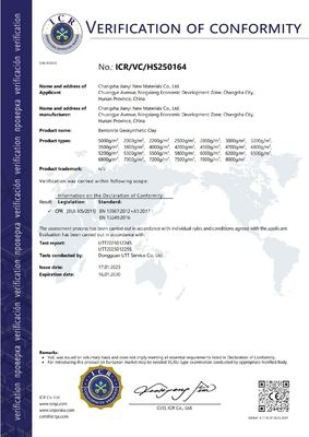 Bentonite Gcl Geosintetico Liner di argilla per le esigenze impermeabili e impermeabili