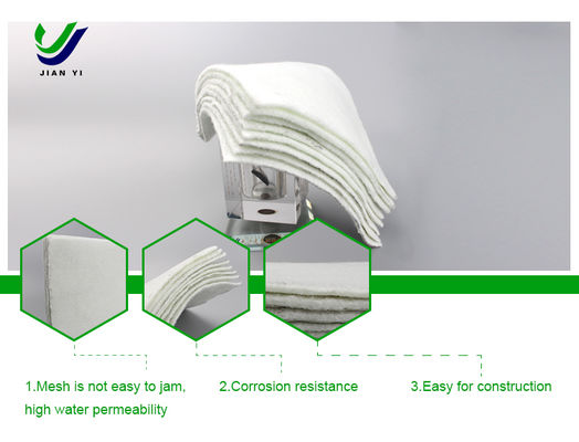 Geotessile in fibre staminali di PP resistente agli UV con eccellente resistenza alle forature e elevata permeabilità all'acqua per la costruzione stradale