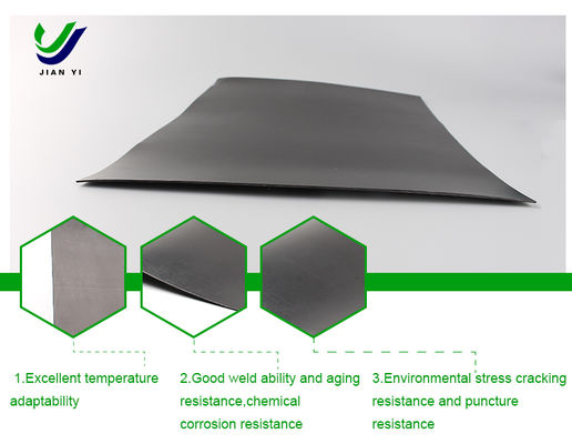 Geomembrana liscia in HDPE ad alte prestazioni con allungamento a rottura del 700%, eccellente resistenza chimica e larghezza personalizzabile per l'acquacoltura