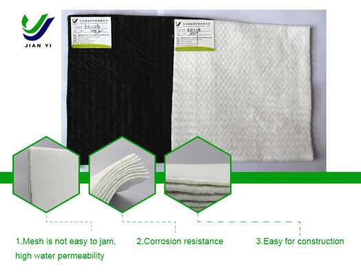 Geotessuto in fibra discontinua ad alta permeabilità all'acqua con eccellente resistenza alla perforazione e ai raggi UV per progetti infrastrutturali