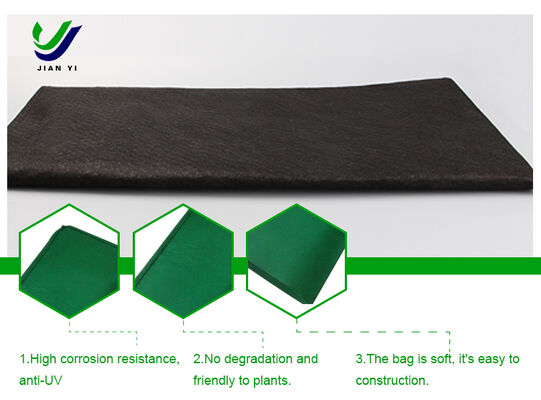 Sacchetto ecologico in fibra di poliestere con resistenza alla rottura di 4,5 KN/M per il verde e la protezione dei pendii in formato 80 mm x 50 mm